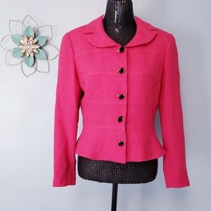 Vintage Kay Unger 100% wool pink blazer